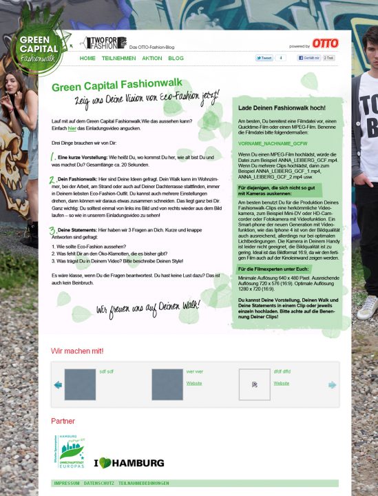 Green Capital Fashion Walk Aufruf von OTTO