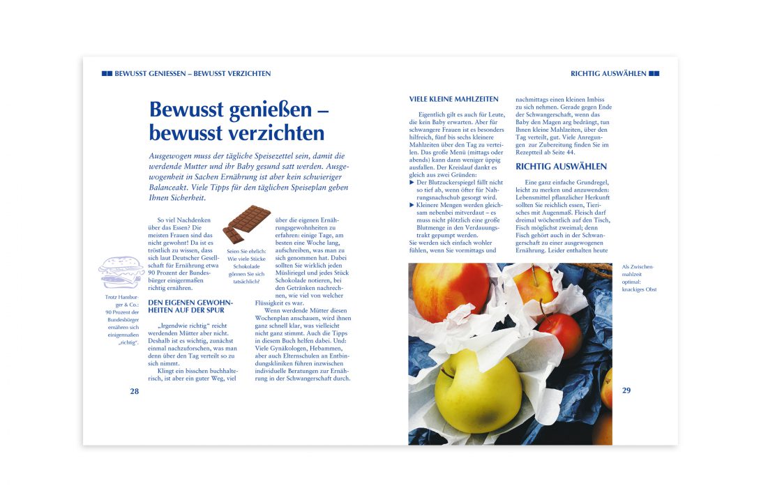 Neun Monate Editorial Doppelseite