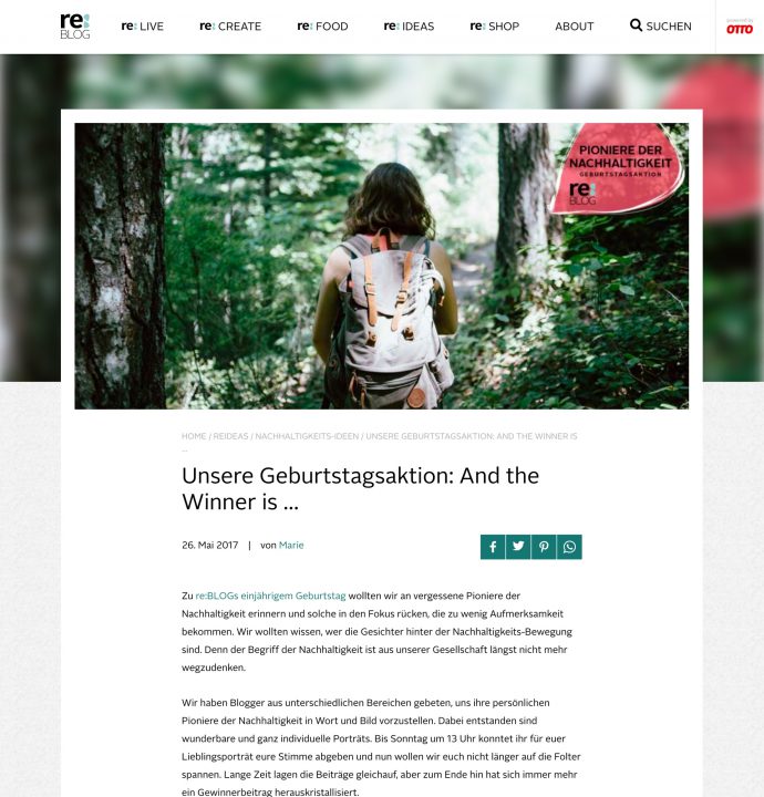 reBLOG OTTO Blogpost Beispiel