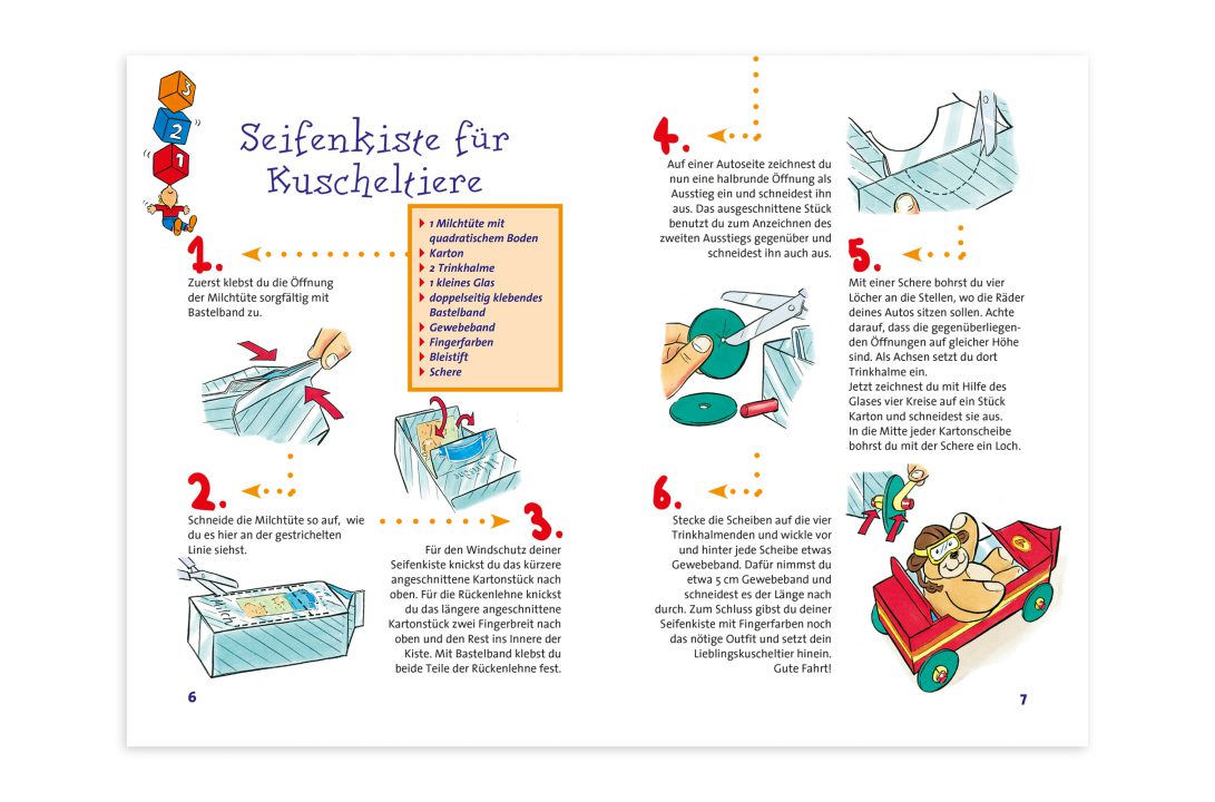 Tesa Bastelbuch Innenseiten Layout