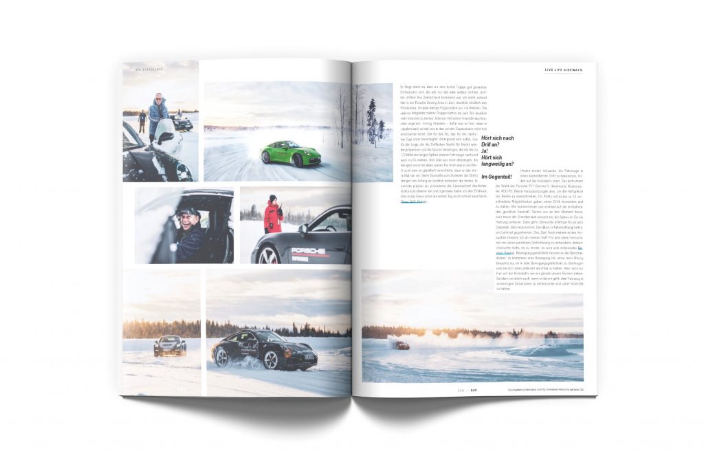 Ausschnitt aus dem Porsche Experience STORIES Magazin